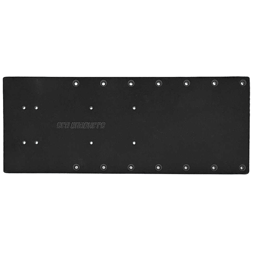 Image 1: Sea Brackets 20" Straight Trolling Motor Plate - Black