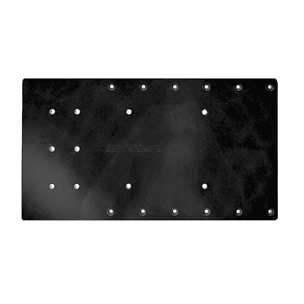 Image 1: Sea Brackets 18" Straight Trolling Motor Plate f/Minn Kota Quest - Black
