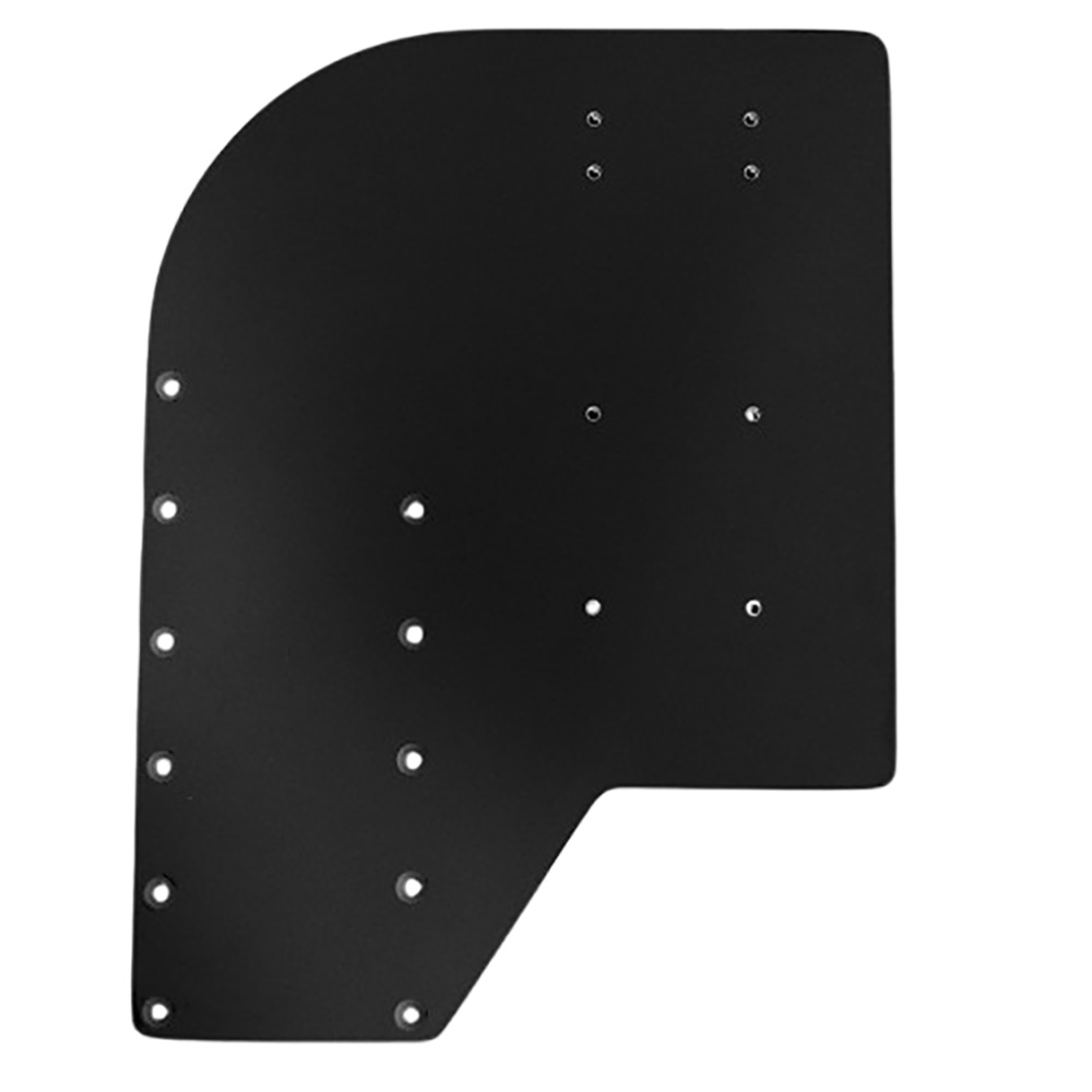 Image 1: Sea Brackets Small Offset Trolling Motor Plate - Black