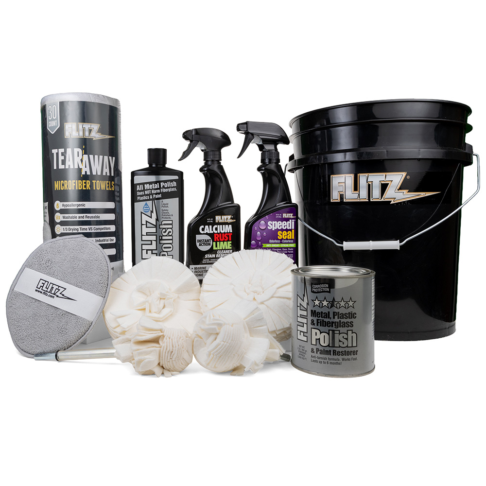 Image 1: Flitz 5-Gallon Black Bucket Detailers Kit