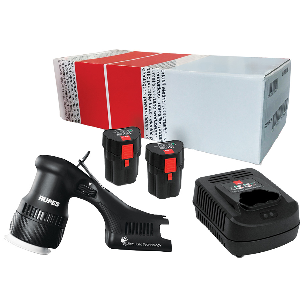 Image 1: RUPES Bigfoot HLR75 Mini iBrid Polisher 1-Charger 2-Battery Pack