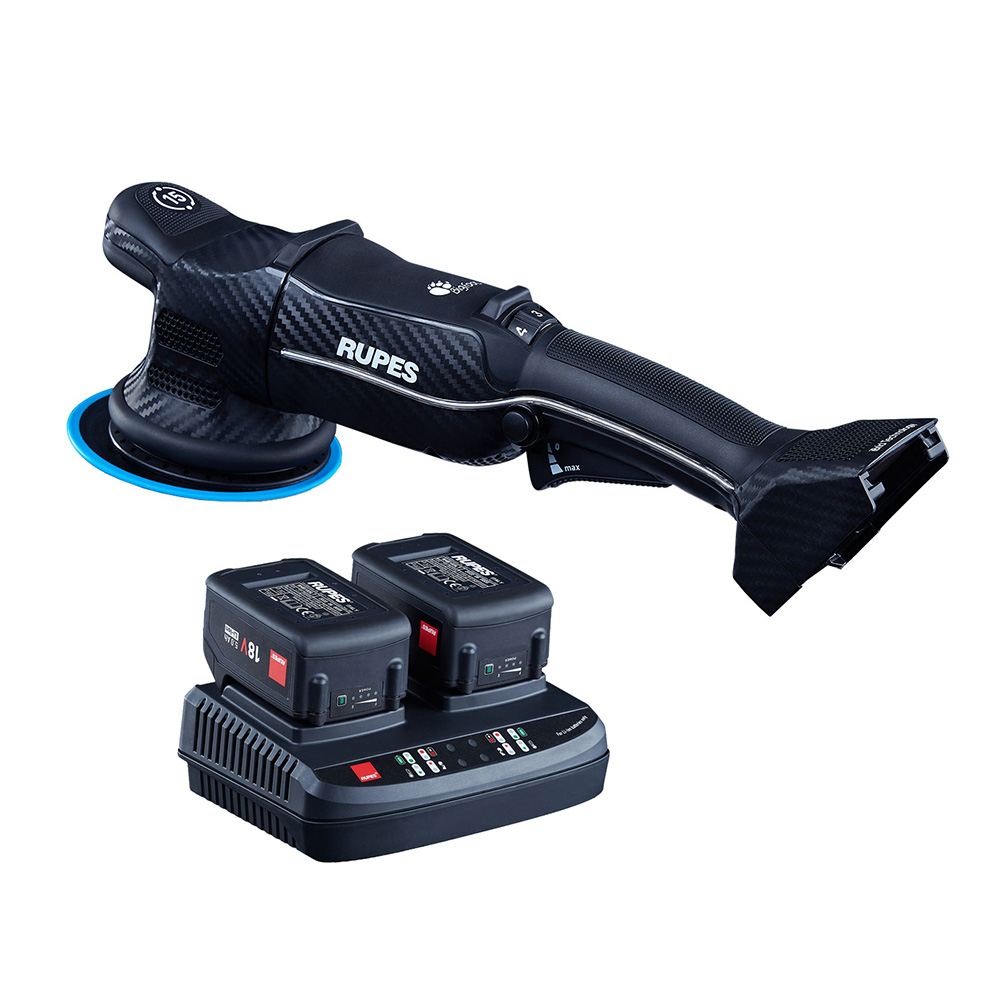 Image 1: RUPES Random Orbital Polisher Bigfoot HLR15 iBrid Tool Plus Charger & 2-Batteries