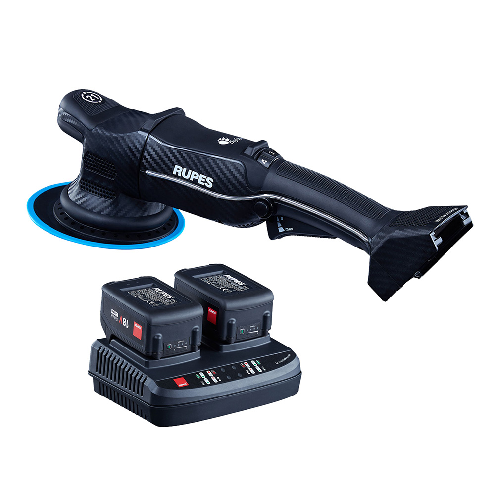 Image 1: RUPES Random Orbital Polisher Bigfoot HLR21 iBrid Tool Plus Charger & 2-Batteries
