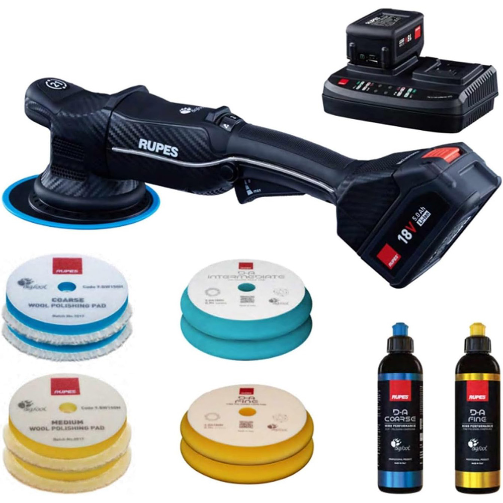 Image 1: RUPES Random Orbital Polisher Bigfoot HLR21 iBrid Basic Kit