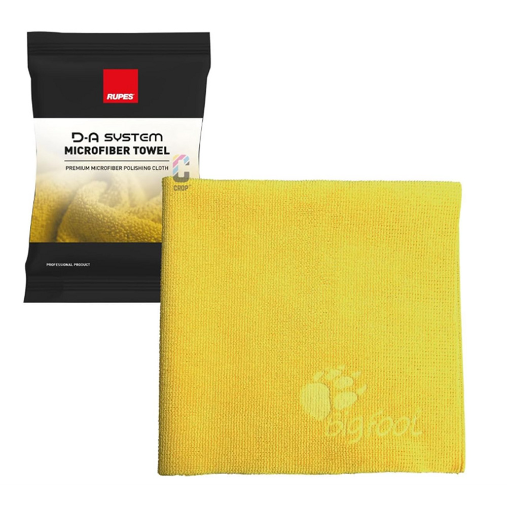 Image 1: RUPES D-A System Microfiber Towel 16x16 - Yellow