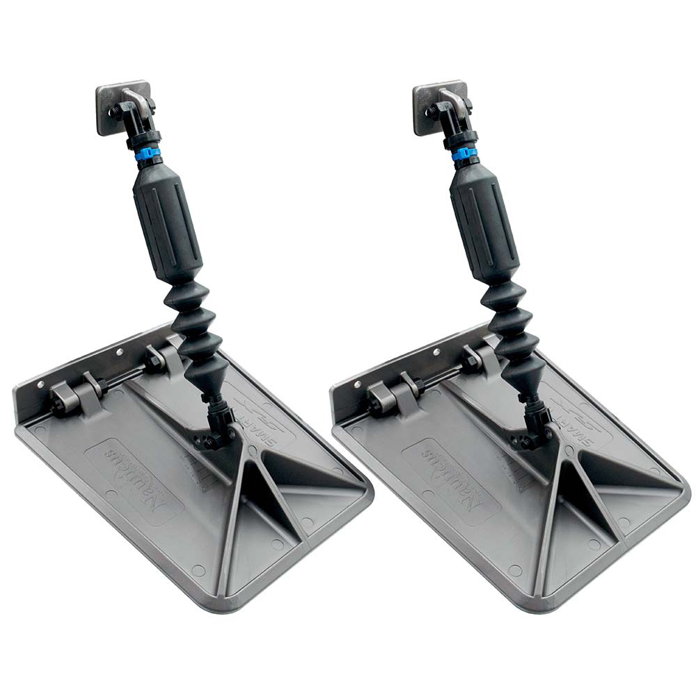 Image 1: Lectrotab SX 9.5 x 10 Smart Tabs 12-16' Boats w/40lb Actuators - 40-80HP - Gunmetal Grey