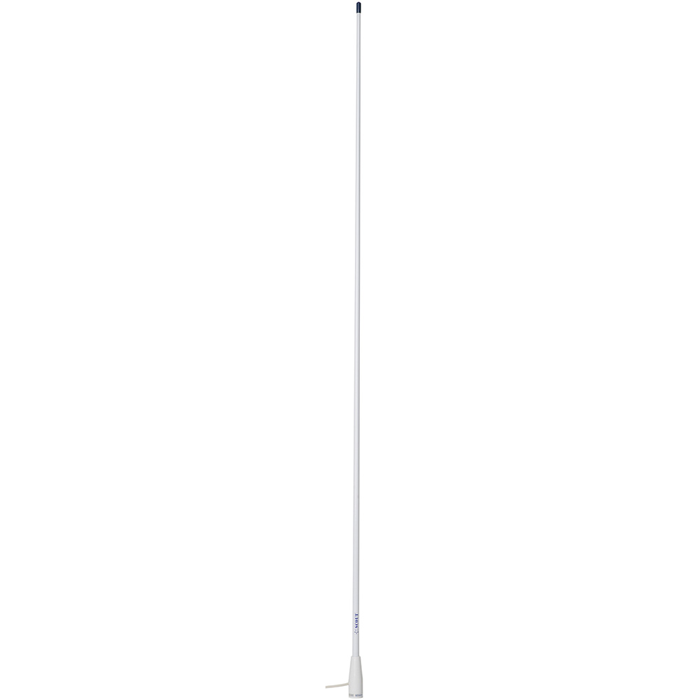 Image 1: Scout 5' White VHF Antenna 3dB Nylon Ferrule w/5M RG-58 Coax KS-22