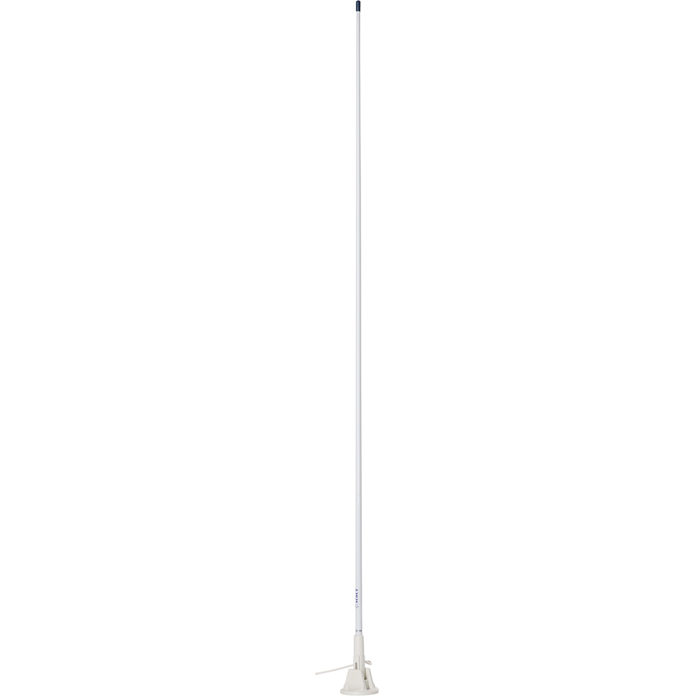 Image 1: Scout 5' White VHF Antenna 3dB Lift & Lay Mount w/5M RG-58