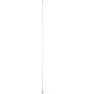 Image 1: Scout 8' White VHF Antenna 6dB Heavy Stainless Steel Ferrule w/6M RG-8x Includes PL-259 Heavy Duty Offshore Antenna KS-43