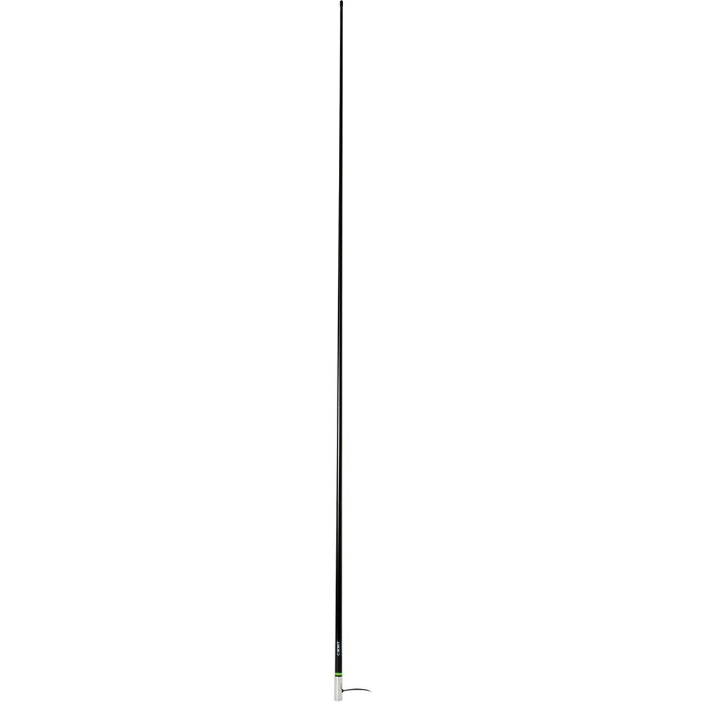 Image 1: Scout 8' Black VHF Antenna 6dB Heavy Stainless Steel Ferrule w/6M RG-8x Includes PL-259 Heavy Duty Offshore Antenna KS-43