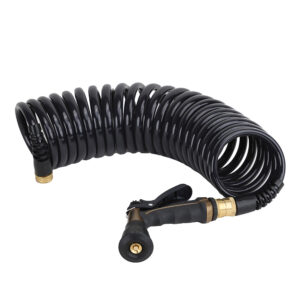 Image 1: HoseCoil Commercial Pilot PRO 25' Hose Kit w/Boat Bumper Metal Body Nozzle