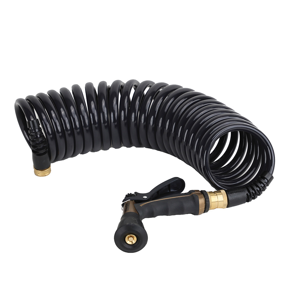 Image 1: HoseCoil Commercial Pilot PRO 20' Hose Kit w/Boat Bumper Metal Body Nozzle