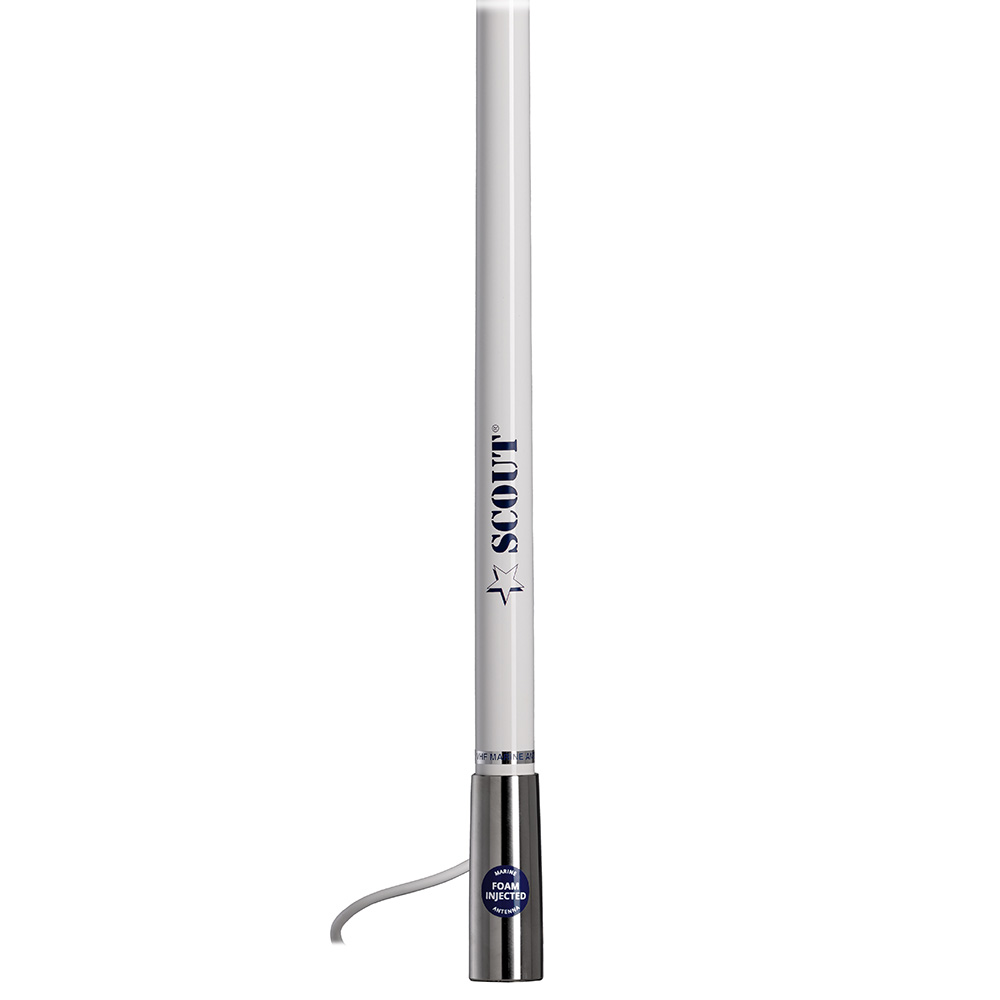 Image 2: Scout Titan Series 4' White AM/FM Antenna Fiberglass