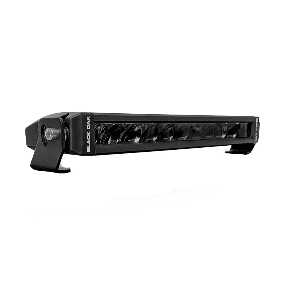 Image 1: Black Oak Single Row Slim 10" 150W Dual Color LED Light Bar - White & Yellow - Combo Beam