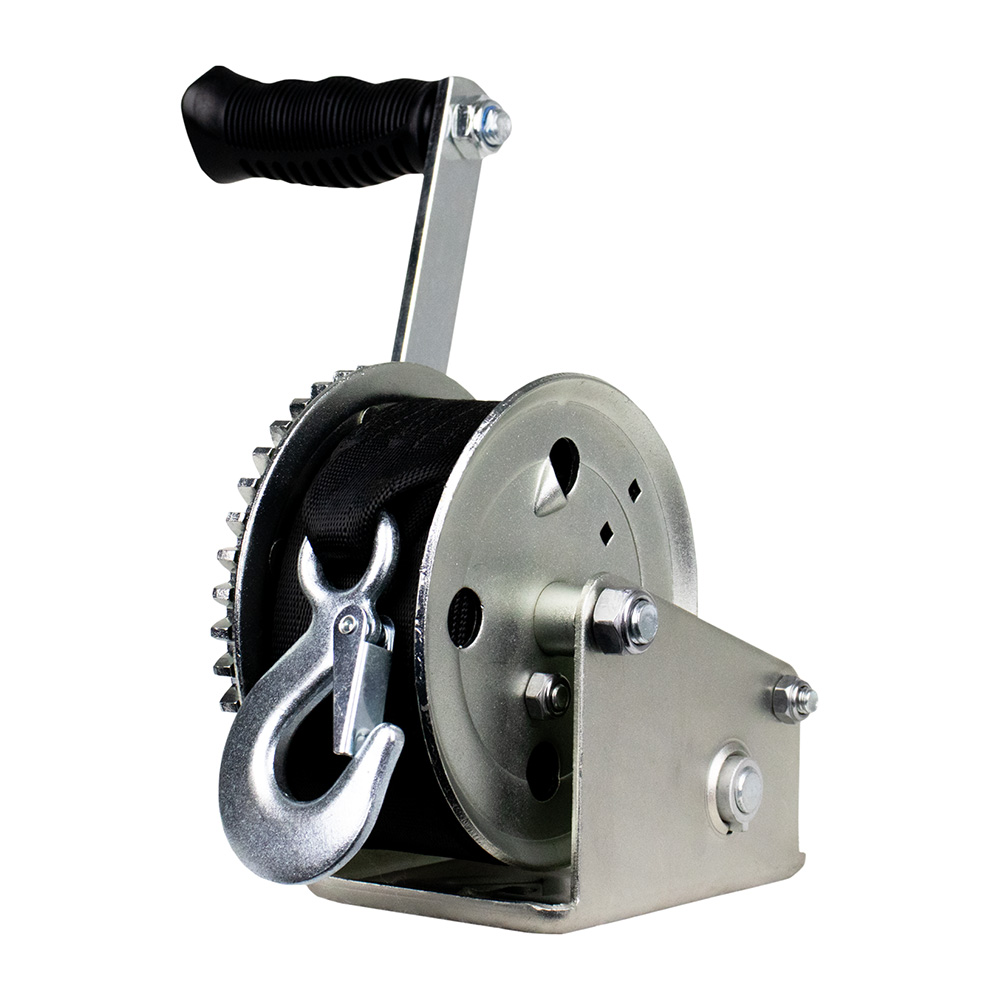 Image 1: Powerwinch Utility Series Winch 1,400lb, 8" Crank Arm - Zinc