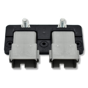 Image 1: Bluewater Dual 12 Position Male Sealed Deutsch Connector Busbar - 5/16" Stud