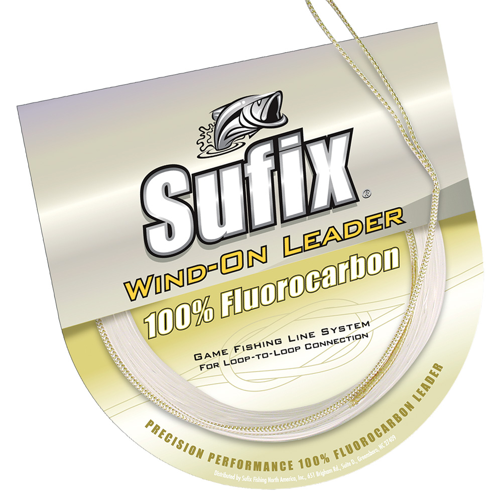 Image 1: Sufix Wind-On 100% Clear Fluorocarbon Leader - 150lb - 11 yds
