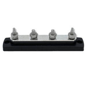 Image 1: Bluewater Common Stud Busbar 4 Gang - Black