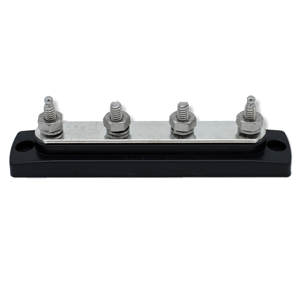 Image 1: Bluewater Common Stud Busbar 4 Gang - Black