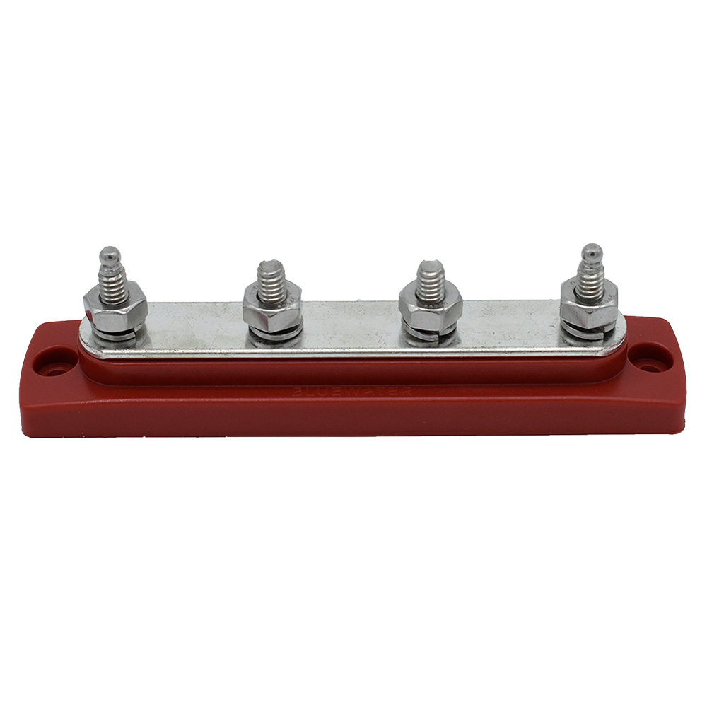 Image 1: Bluewater Common Stud Busbar 4 Gang - Red