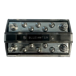 Image 1: Bluewater 10 Position 150AMP 1/4" Busbar w/Cover