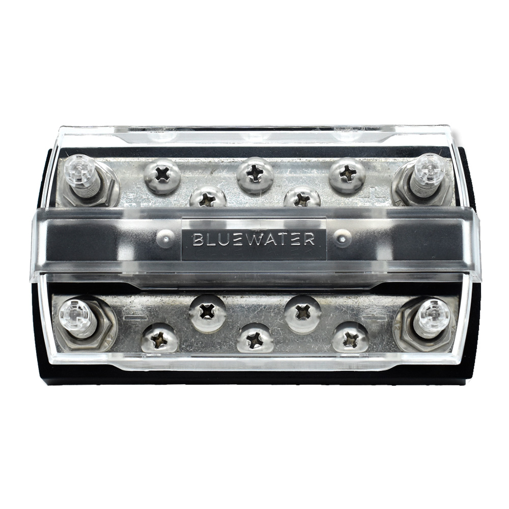 Image 1: Bluewater Dual Bus 10 Position Busbar 150 Amp