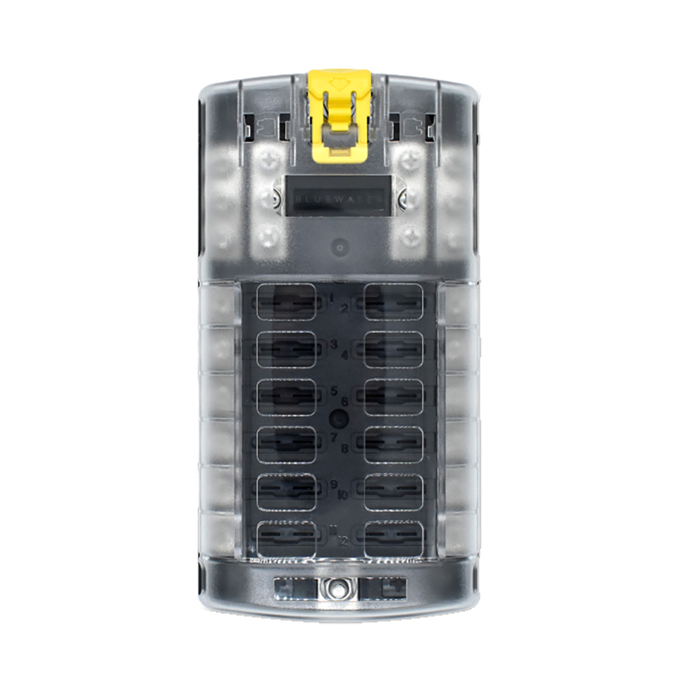 Image 1: Bluewater 12 Position Fuse Block ATC w/Yellow Slide