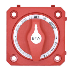 Image 1: Bluewater Off/1/2/Both Battery Switch - Panel Mount - Red