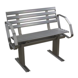 Image 1: Springfield Aluminum Dock Bench w/Arms