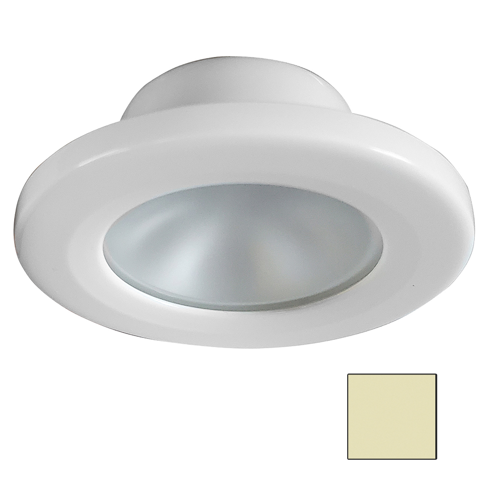 Image 1: i2Systems Apeiron Screw Mount Light - Round - Warm White/White Finish