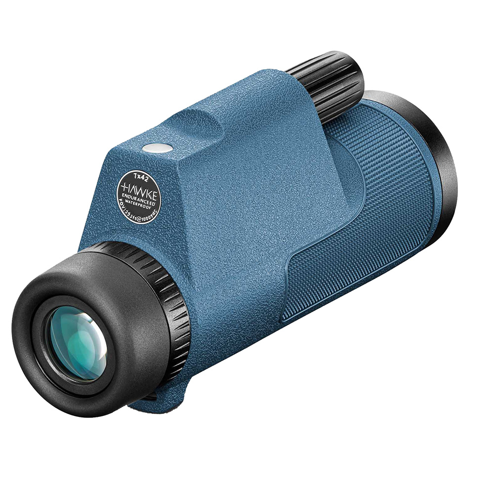 Image 2: Hawke Optics Endurance ED Marine Binoculars 7x42 Monocular - Blue w/Compass