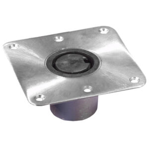 Image 1: Springfield 2-3/8" Plug-In™ Stainless Steel Square Base - 7"x7"