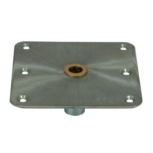 Image 1: Springfield KingPin™ Standard Square Steel Base w/Brass - 7"x7"