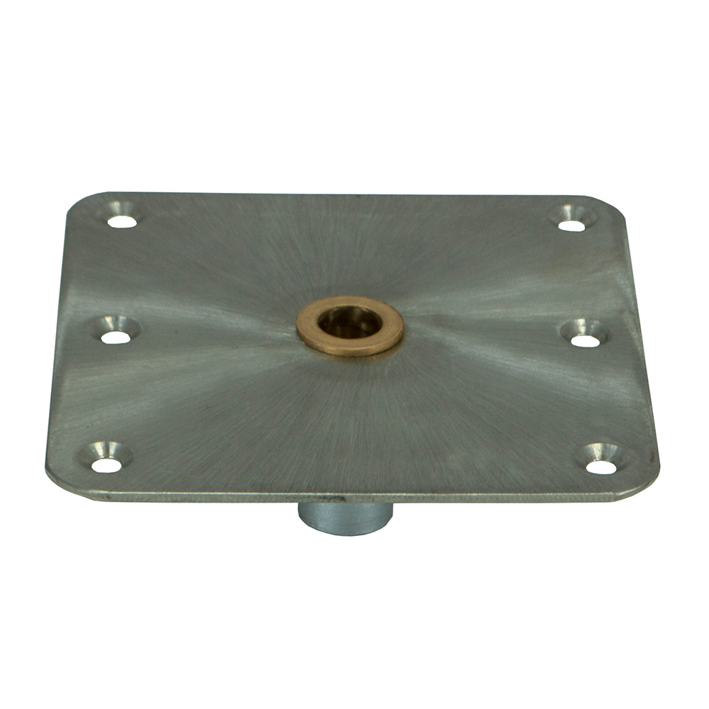 Image 1: Springfield KingPin&trade; Standard Square Steel Base w/Brass - 7"x7"