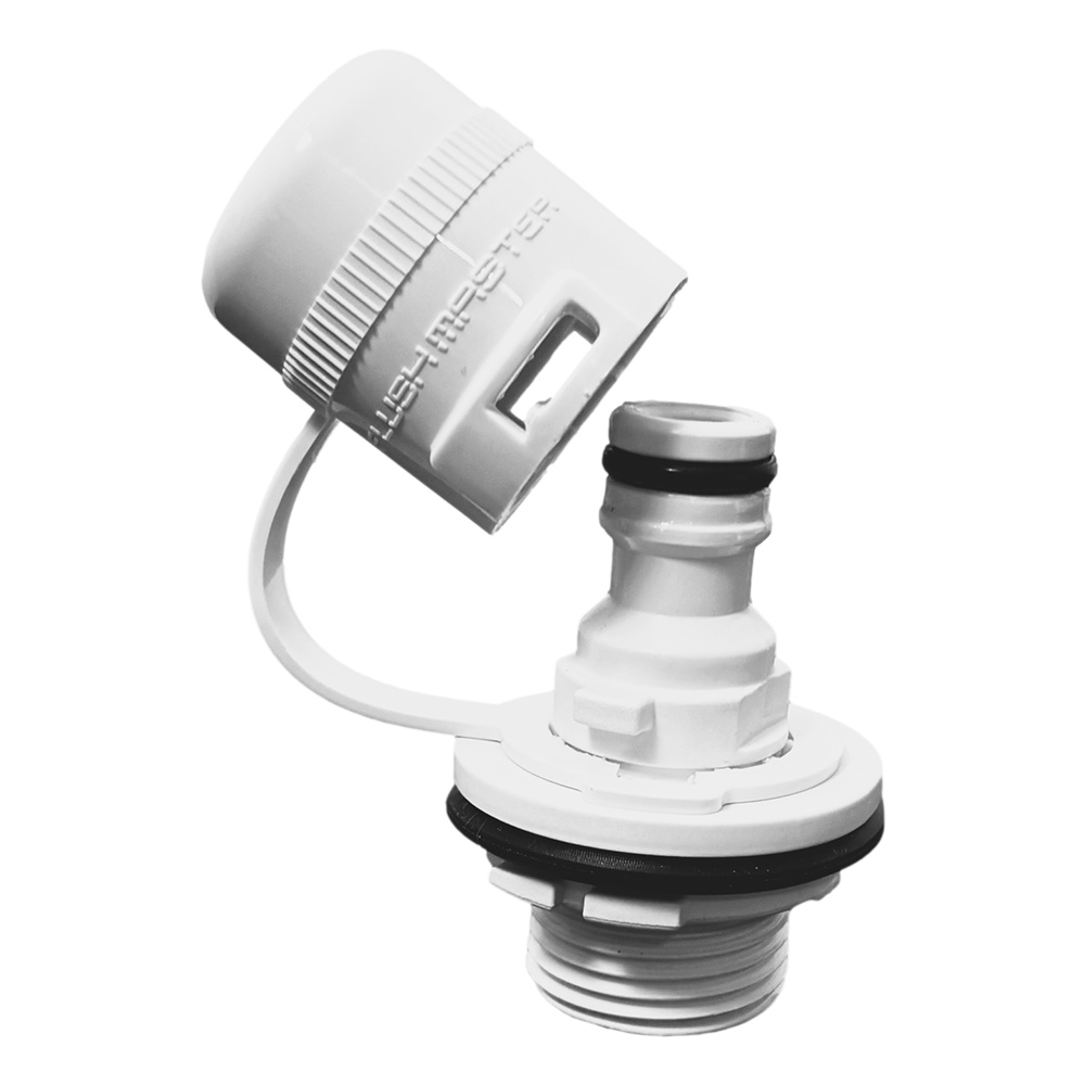 Image 2: Flushmaster Flush Port Quick Connect f/Mercury - White