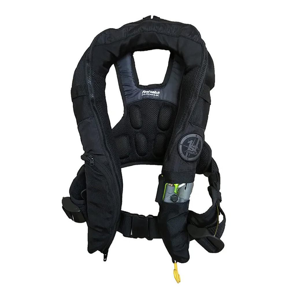 Image 1: First Watch Auto/Manual Convertible 38G Inflatable PFD - Black