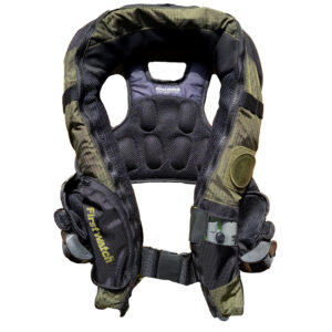 Image 1: First Watch Auto/Manual Convertible 38G Inflatable PFD - Green