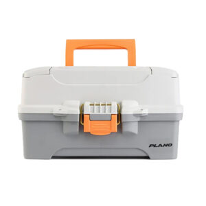 Image 1: Plano Two-Tray Tackle Box - Light Grey/Dark Grey