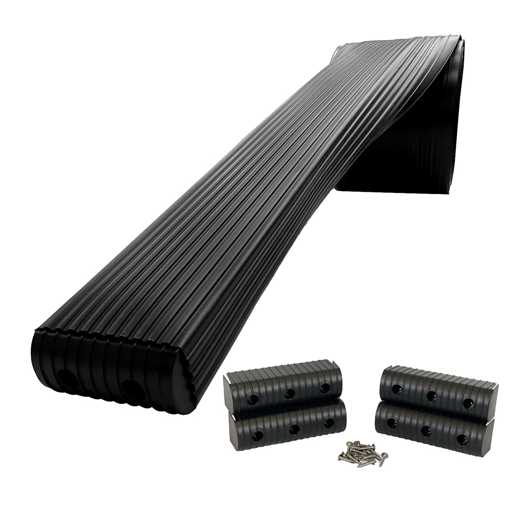 Image 1: Caliber BunkWrap Kit - Black 24' x 2" x 6" Roll + 4 Caps + HRDW Roll + 4 Endcaps & Stainless Steel Hardware