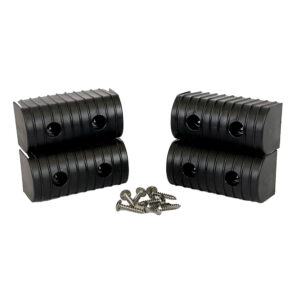 Image 1: Caliber BunkWrap End Cap 2x4" Black Accessory Kit w/Stainless Steel Hardware *4-Pack