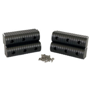 Image 1: Caliber BunkWrap End Cap 2x6" Black Accessory Kit w/Stainless Steel Hardware *4-Pack