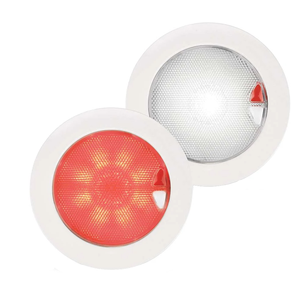 Image 1: Hella Marine EuroLED150 Red/White Touch Switch - White Bezel
