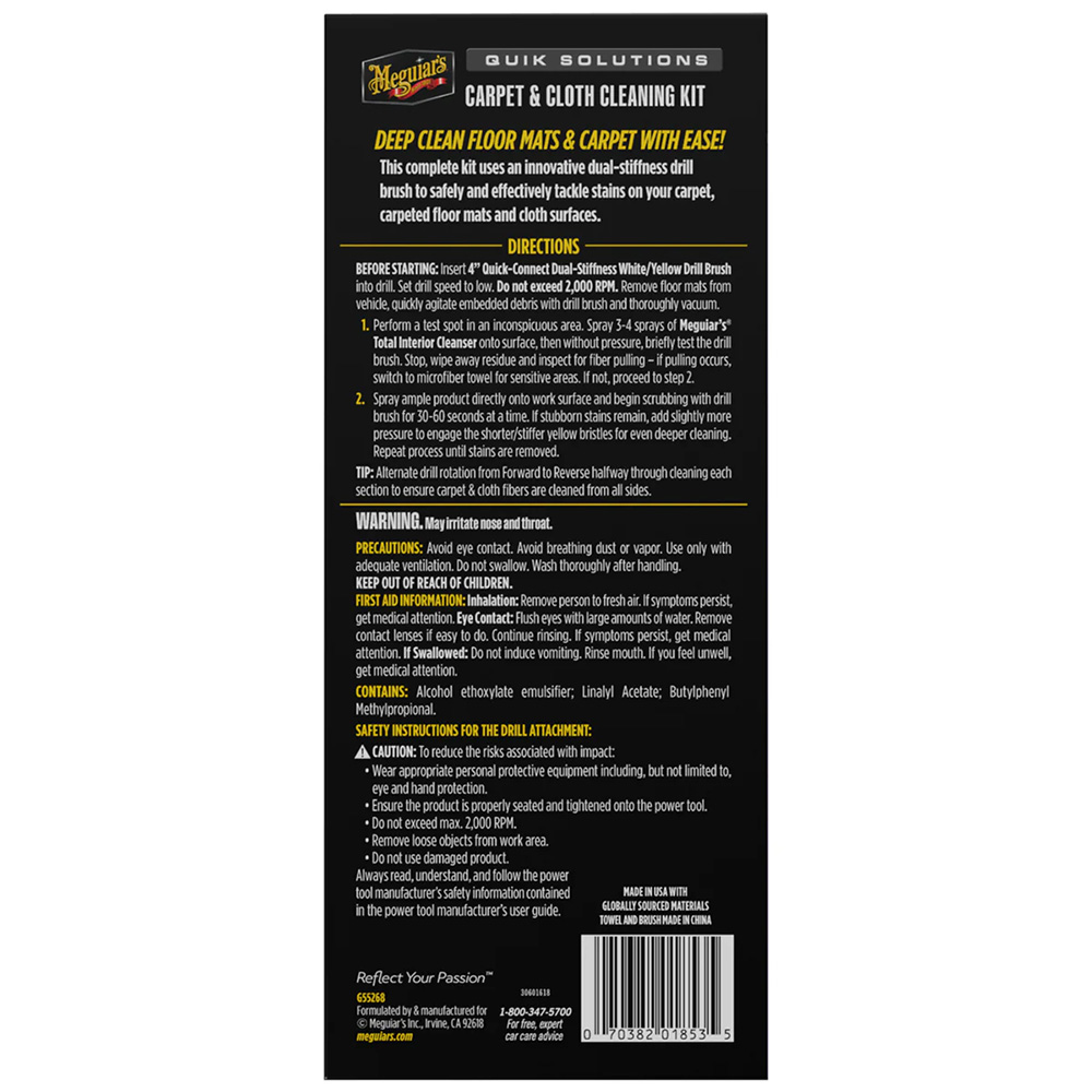 Image 2: Meguiar's Quik Solutions Carpet & Cloth Cleaning Kit