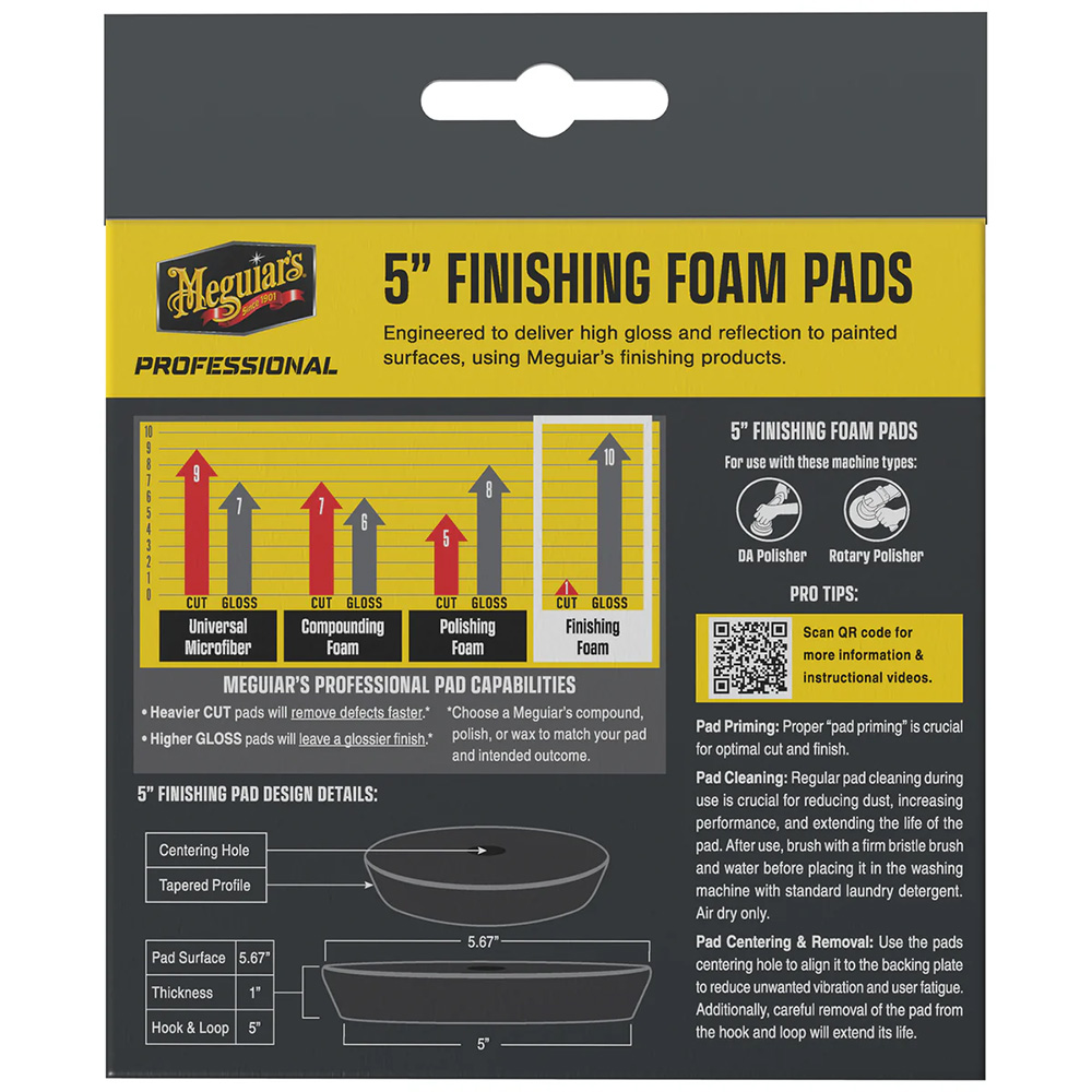 Image 2: Meguiar's Professional 5" Finishing Foam Pads *2-Pack