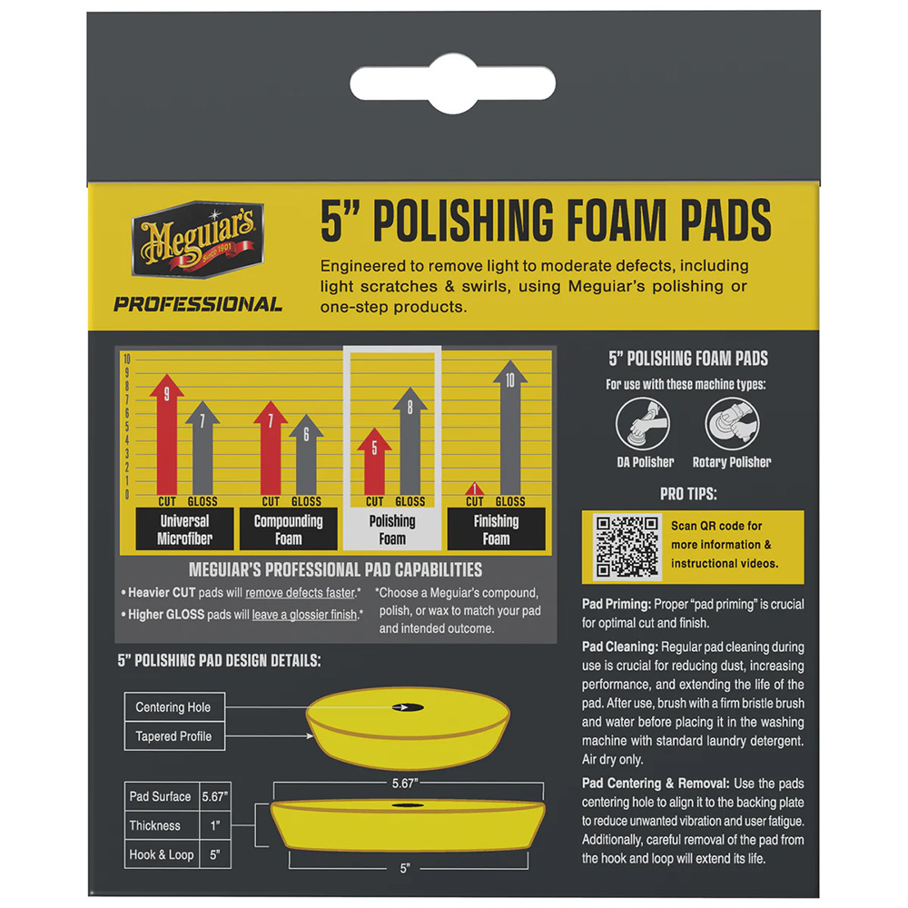 Image 2: Meguiar's Professional 5" Polishing Foam Pads *2-Pack