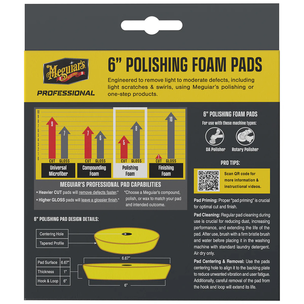 Image 2: Meguiar's Professional 6" Polishing Foam Pads *2-Pack