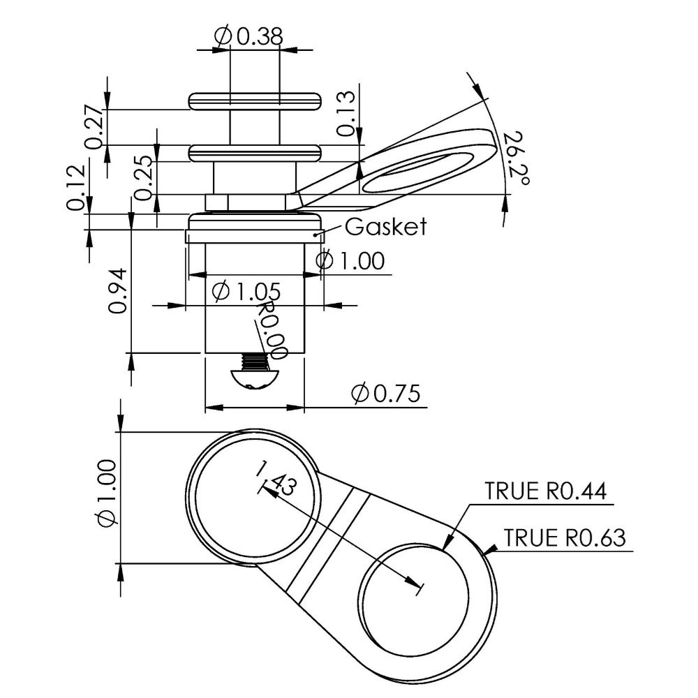 Image 2: TACO Aluminum Quick-Release Fender Lock f/Pontoon Boats