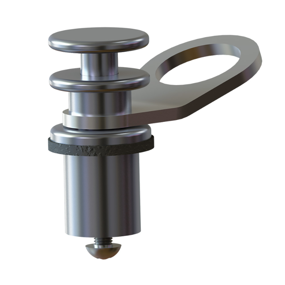 Image 1: TACO Aluminum Quick-Release Fender Lock f/Pontoon Boats