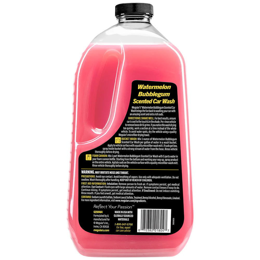 Image 2: Meguiar's Watermelon Bubblegum Scented Car Wash - 64oz