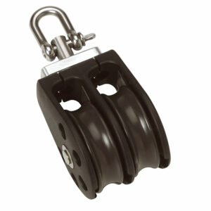 Image 1: Barton Size 2 35mm Plain Bearing Pulley Block Double w/Swivel